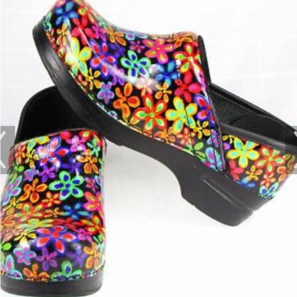 Dansko Flower Power Clogs, size 38 EU